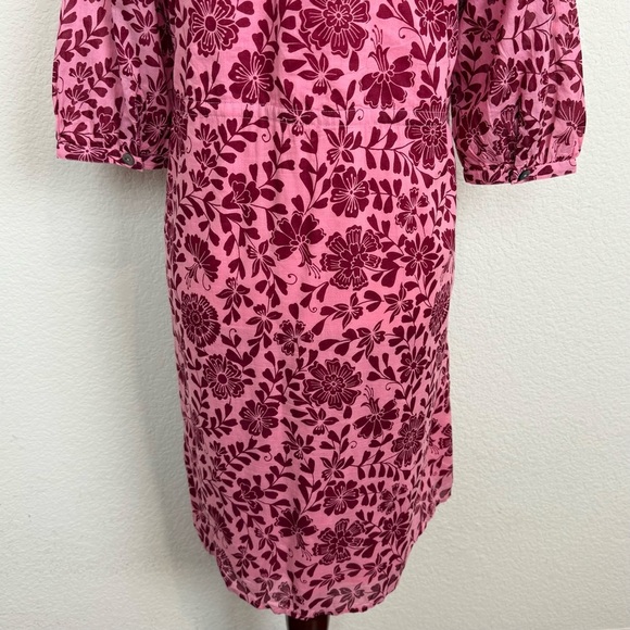 Banjanan Benita Pink‎ Floral Print Cotton Dress - Picture 12 of 16